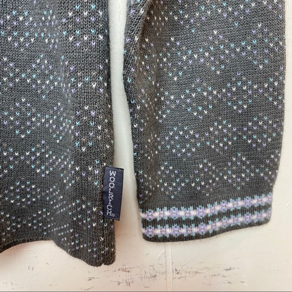 Woolrich Grey Nordic SilverBuckle Pullover Sweater Women’s Size Small - Picture 4 of 9